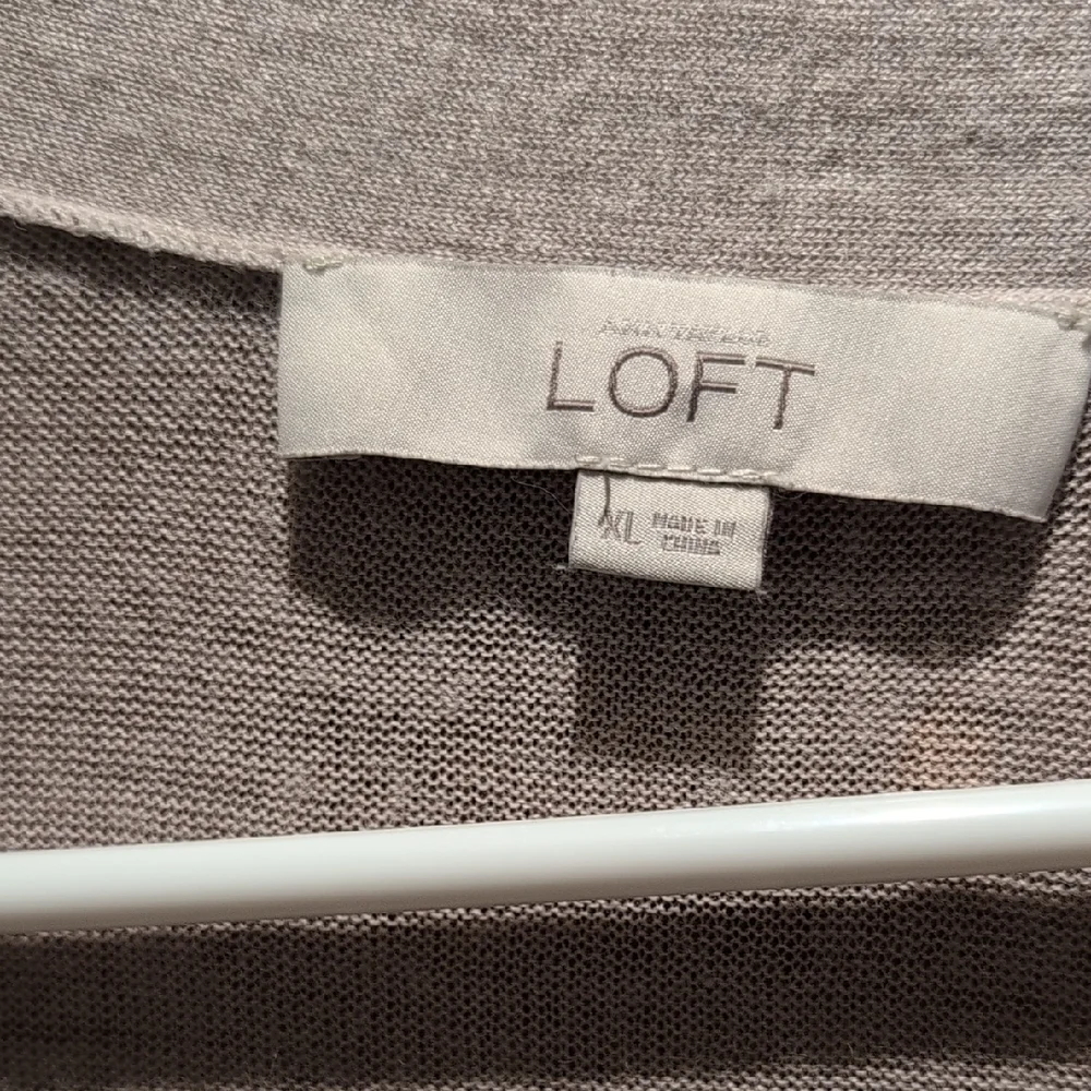 LOFT Tan and Yellow Striped Cardigan - Picture 2 of 8